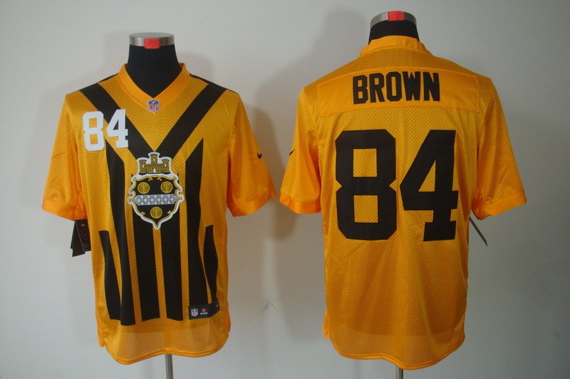 Men 2025 Pittsburgh Steelers #84 Brown yellow Nike Limited NFL Jersey->pittsburgh steelers->NFL Jersey